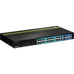 TRENDnet 24-Port 10/100Mbps Web Smart PoE Switch - 2 x SFP (mini-GBIC) - 24 x 10/100Base-TX  4 x 10/100/1000Base-T