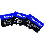 3 PACK iStorage microSD Card 256GB | Encrypt data stored on iStorage microSD Cards using datAshur SD USB flash drive | Compatible with datAshur SD drives only - 100 MB/s Read - 95 MB/s