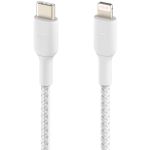 Belkin CAA004bt2MWH BoostCharge Braided USB-C toLightning Cable 6.6ft White