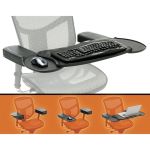 MOBO CHAIR MOUNT ERGO KEYBOARD AND MOUSE TRAY SYSTEM - 2.5in Height x 12.5in Width x 7.5in Depth - Black