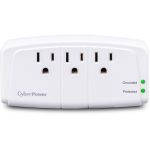 CyberPower CSB300W Essential 3 Outlet Surge NEMA 5-15P White