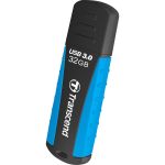 Transcend 32GB JetFlash 810 USB 3.0 Flash Drive - 32 GB - USB 3.0 - Black  Blue  Green - Lifetime Warranty