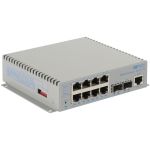 Omnitron Systems OmniConverter Managed Gigabit PoE+  2xSFP  RJ-45  Ethernet Fiber Switch - 8 x 10/100/1000BASE-T  2 x 1000BASE-X  AC Power  5 Year Warranty