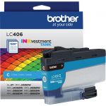 Brother INKvestment LC406C Original Standard Yield Inkjet Ink Cartridge - Single Pack - Cyan - 1 Each - 1500 Pages