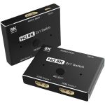 4XEM 2x1 8K 2-in 1-out HDMI Switch - 7680 x 4320 - 8K - 2 x 1 - Display  Home Theater System - 1 x HDMI Out
