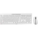 CHERRY STREAM DESKTOP RECHARGE Keyboard & Mouse Wireless Combo - Full size Pale Gray AES 128 Encryption Wireless 2.4 GHz Keyboard USB Wireless Optical Mouse Adjustable to 2400 dpi