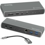 Plugable Thunderbolt 4 Dock with 100W Charging  Thunderbolt Certified  3x Thunderbolt Ports - Laptop Docking Station Dual Monitor Single 8K or Dual 4K Monitor  2.5G Ethernet  1x SD  4x