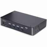 StarTech.com 4-Port DisplayPort 1.4 KVM Switch  8K 60Hz / 4K 144Hz  2x USB 3.0 Ports  4x USB 2.0 Ports  Hotkey Switching  TAA Compliant - 4-Port KVM enables fast switching between USB-A