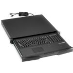 Black Box Rackmount Keyboard with TouchPad - 1U - 19in Width x 16.5in Depth - Steel