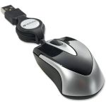 Verbatim Mini Travel Optical Mouse - Black - Optical - Cable - Black - USB - 1000 dpi - Scroll Wheel