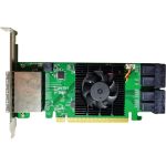 HighPoint SSD7184 NVMe Controller - PCI Express 3.0 x16 - Plug-in Card - RAID Supported - 0  1  10 RAID Level - 4 x SFF-8643 - 8 Total SAS Port(s) - 4 SAS Port(s) Internal - 4 SAS Port(
