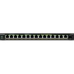 Netgear GS316EP-100NAS 16-Port PoE+ Gigabit Ethernet Plus Switch (180W) with 1 SFP Port