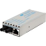 miConverter 10/100/1000 Gigabit Ethernet Fiber Media Converter RJ45 ST Multimode 550m - 1 x 10/100/1000BASE-T; 1 x 1000BASE-SX; US AC Powered; Lifetime Warranty