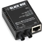 Black Box Transceiver/Media Converter - 1 x Network (RJ-45) - 1 x ST Ports - DuplexST Port - USB - Multi-mode - Gigabit Ethernet - 10/100/1000Base-TX  1000Base-X - 1640.42 ft - AC Adapt