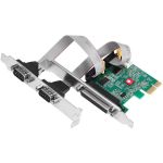 SIIG DP Cyber 2S1P PCIe Card - Full-height Plug-in Card - PCI Express 2.0 x1 - PC - 1 x Number of Parallel Ports External - 2 x Number of Serial Ports External