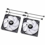 Thermaltake CT120 ARGB Sync PC Cooling Fan (2-Fan Pack) - 2 Pack - 4.72in Maximum Fan Diameter - 426.8 gal/min Maximum Airflow - 2000 rpm - Hydraulic Bearing - 4 PIN PWM  3 PIN-ARGB - A