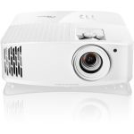 Optoma UHD55 3D DLP Projector - 16:9 - Ceiling Mountable - White - High Dynamic Range (HDR) - 3840 x 2160 - Front - 480p - 4000 Hour Normal Mode - 10000 Hour Economy Mode - 4K - 1 20000