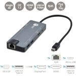 SIIG Mini DisplayPort 4K Video Dock with USB 3.0 LAN Hub - 5Gbps Data Transfer Rate - Triple Display Modes - TAA Compliant