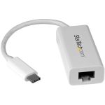 StarTech.com USB-C to Gigabit Ethernet Adapter - White - Thunderbolt 3 Port Compatible - USB Type C Network Adapter - Connect to a Gigabit network through the USB-C port on your compute