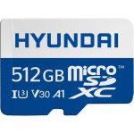 Hyundai 512GB microSDXC UHS-1 Memory Card with Adapter  95MB/s (U3) 4K Video  Ultra HD  A1  V30 - Up to 90MB/s write speeds for fast shooting. 4K UHD and Full HD ready with UHS Speed Cl