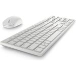 Dell Pro KM5221W Keyboard & Mouse - USB Plunger Wireless 2.40 GHz Keyboard - White - USB Wireless Mouse - Optical - 4000 dpi - White - Volume Control  Mute Hot Key(s) - AA