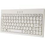 Adesso EasyTouch AKB-110W Mini Keyboard - USB  PS/2 - 87 Keys - White