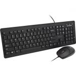 V7 Washable Antimicrobial Keyboard & Mouse Combo - USB Cable English (US) - Black - USB Cable Mouse - Optical - Black - Compatible with Windows