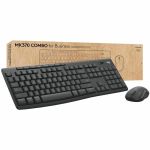 Logitech MK370 Combo for Business Wireless Keyboard and Silent Mouse - USB Plunger/Membrane Bluetooth Keyboard - 112 Key - English (US) - Graphite - USB Wireless Bluetooth Mouse - Rugge