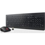 Lenovo Essential Wireless Keyboard and Mouse Combo - French Canadian 058 - USB Wireless RF - French (Canada) - USB Wireless RF - Laser - 1200 dpi - 5 Button - Symmetrical - AA - Compati