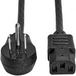 Tripp Lite P006-003-15D 3ft Computer Power Cord Right-Angle 5-15P to C13 10A 125V 18AWG
