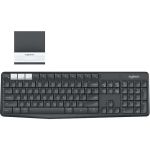 Logitech 920-008165 K375s Multi-Device Wireless Keyboard and Stand Combo Bluetooth/RF USB Graphite Off White