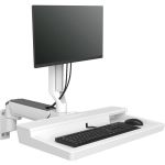 Ergotron CareFit Mounting Arm for Monitor  Mouse  Keyboard  LCD Display - White - 27in Screen Support - 23.50 lb Load Capacity - 100 x 100  75 x 75 VESA Standard