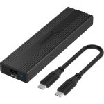 Sabrent Drive Enclosure M.2  SATA  PCI Express NVMe - USB 3.2 Type C Host Interface - UASP Support Portable - Black - 1 x SSD Supported - Aluminum  Acrylonitrile Butadiene Styrene (ABS)