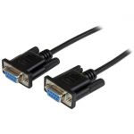 StarTech SCNM9FF1MBK 1m Black DB9 RS232 SerialNull Modem Cable F/F - 3.28 ft Serial Data Transfer Cable for Modem