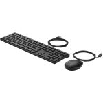 HP Wired Desktop 320MK Mouse and Keyboard - USB Cable Keyboard - English - Black - Cable Mouse - Black - Compatible with PC