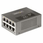 StarTech.com 4-Port Multi-Gigabit PoE++ Injector  5/2.5G Ethernet (NBASE-T)  PoE/PoE+/PoE++ (802.3af/802.3at/802.3bt)  160W Power Budget - 4-Port Multi-Gigabit PoE injector supports Eth