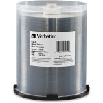 Verbatim CD-R 700MB 52X Shiny Silver Silk Screen Printable  Hub Printable - 100pk Spindle - 120mm - Printable - Silk-screen Printable - 1.33 Hour Maximum Recording Time