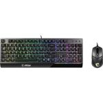 MSI Vigor GK30 Combo - USB 2.0 Mechanical Cable Keyboard - 104 Key - Black - USB 2.0 Cable Mouse - Optical - 5000 dpi - 6 Button - Scroll Wheel - Black - Symmetrical - Compatible with P
