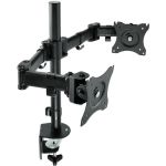 3M MM200B Clamp Mount for Monitor Supports 2x28.5in Screens Max Load 40lbs Black