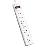 V7 7-Outlet Surge Protector  12 ft cord  1050 Joules - White - 7 - 1050 J