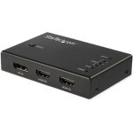 StarTech.com 4 Port HDMI Video Switch - 3x HDMI & 1x DisplayPort - 4K 60Hz - Multi Port HDMI Switch Box w/ Automatic Switcher (VS421HDDP) - Multi-port HDMI video switch supports HDMI (3
