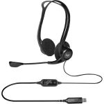 Logitech 981-000836 960 USB Stereo Headset 7.87 ft Cable Noise Cancelling Bi-directional Microphone Black