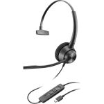 Plantronics EncorePro 310  USB-C - Mono - USB Type C - Wired - 32 Ohm - 50 Hz - 8 kHz - Over-the-head - Monaural - Supra-aural - Noise Cancelling  Uni-directional Microphone - Noise Can