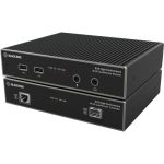 Black Box KVXHP-400 KVM Extender - 2 Computer(s) - 2 Local User(s) - 13123.36 ft Range - 4K - 2 x Network (RJ-45) - 6 x USB - DisplayPort - 12 V DC Input Voltage - Rack-mountable - 1U -