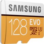 Samsung MB-MP128HA/AM 128GB EVO microSDXC MemoryCard Class 10/U3 Compatible Up to 100MB/s  Transfer Speed