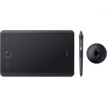 Wacom PTH460K0A Intuos Pro Pen Tablet Small6.30in x 3.94in 5080 lpi Multi-touch Screen Wired/Wireless/Bluetooth PC/Mac