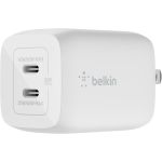 Belkin WCH013DQWH BoostCharge Pro Dual USB-C GaN Wall Charger with PPS 65W