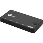SIIG 2x1 USB-C 4K Video KVM Switch - 2x1 USB-C KVM Switch  Allows you to control 2 USB-C 4K computers using one keyboard and mouse - HDMI 4K@60Hz  18G  HDCP 2.2  7.1ch  USB 2.0  Switch