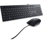 Dell Wired Keyboard and Mouse - KM300C - USB Keyboard - Black - USB Cable Mouse - Optical - 1000 dpi - 3 Button - Black - Mute  Volume Down  Volume Up Hot Key(s) - Compatible with Mac