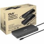 Club 3D Thunderbolt 4 Certified 11-in-1 Docking Station - for Desktop PC/Monitor - Charging Capability - Memory Card Reader - SD  TransFlash - 150 W - Thunderbolt 4 - 2 Displays Support